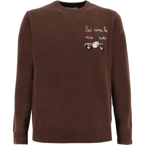 Embroidered Cashmere Blend Pullover , male, Sizes: S, L - MC2 Saint Barth - Modalova