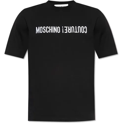 T-Shirt mit Logo , Herren, Größe: XL - Moschino - Modalova