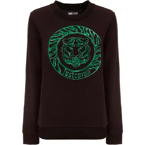 Tigerkopf Logo Sweatshirt - Just Cavalli - Modalova