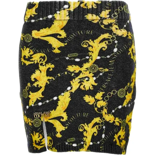 Elegante Röcke für Frauen,Schmaler Rock mit Barockmuster - Versace Jeans Couture - Modalova