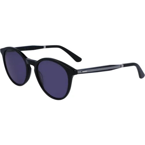 Schwarze/Graue Blaue Sonnenbrille , unisex, Größe: 52 MM - Calvin Klein - Modalova