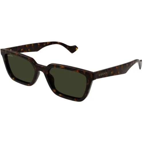 Classic Havana Green Sunglasses Gg1539S , male, Sizes: 55 MM - Gucci - Modalova