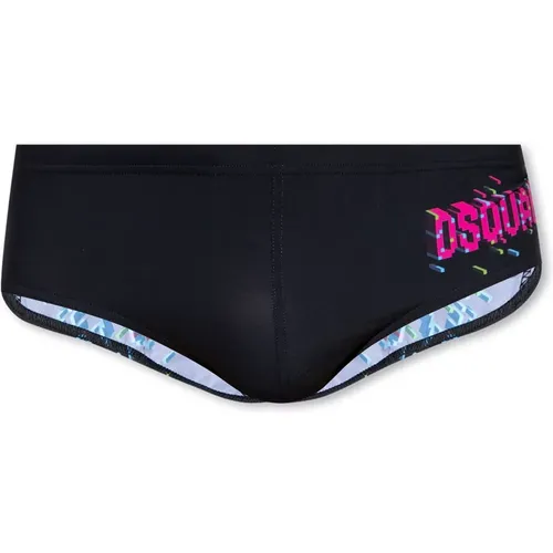 Bunte Logo Badehose , Herren, Größe: XL - Dsquared2 - Modalova