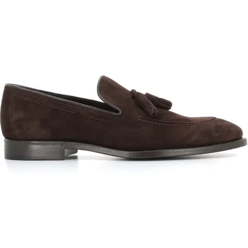 Braune Wildleder Quasten Loafers , Herren, Größe: 44 EU - Henderson - Modalova