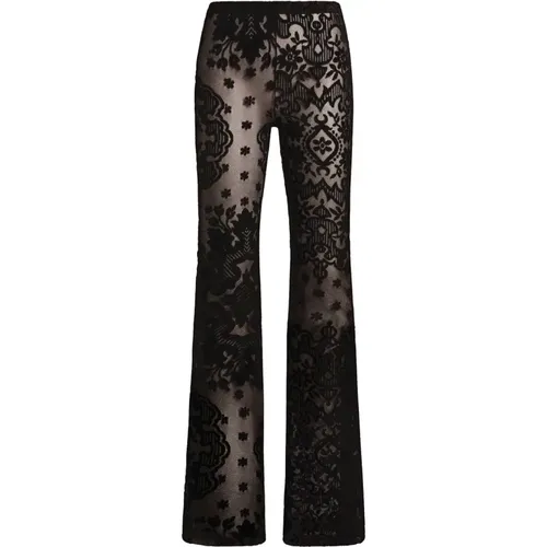 Slim-Fit Jacquard Velvet Trousers , female, Sizes: S - ETRO - Modalova