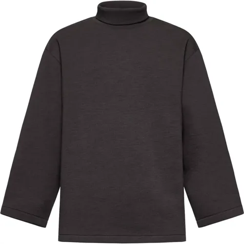 Brauner Melange Rollkragen Sweatshirt , Herren, Größe: S - Lemaire - Modalova