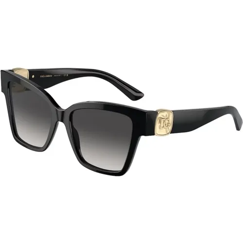 Schwarze Graue Sonnenbrille Dg4470 , Damen, Größe: L - Dolce & Gabbana - Modalova