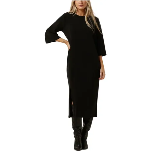 Langes Kleid Schwarz , Damen, Größe: S - My Essential Wardrobe - Modalova