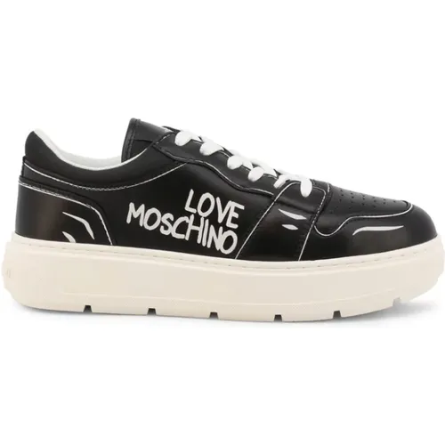 Leder-Sneaker mit femininem Touch , Damen, Größe: 36 EU - Love Moschino - Modalova
