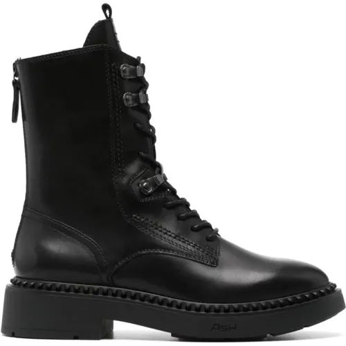 Leather Boots Lace-Up Zip , female, Sizes: 8 UK, 4 UK, 3 UK, 5 UK, 6 UK - Ash - Modalova