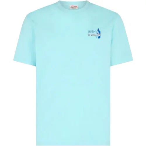 Celeste Portofino T-shirt , Herren, Größe: XL - MC2 Saint Barth - Modalova