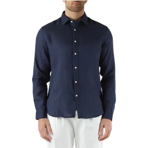 Linen shirt with classic collar , male, Sizes: S, XL, M - At.P.Co - Modalova