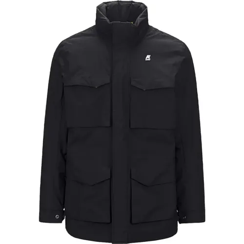 Hooded Jacket with Zip Closure and Pockets , male, Sizes: L, S - K-way - Modalova