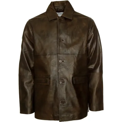 Classic Leather Jacket , male, Sizes: XL, M, L - Samsøe Samsøe - Modalova