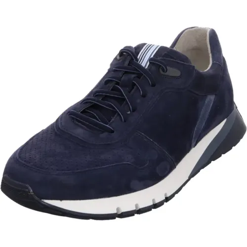 Herren Freizeit Sneakers Blau Velours , Herren, Größe: 43 EU - Gabor - Modalova