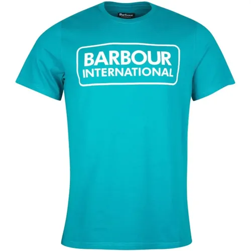 Großes Logo T-Shirt , Herren, Größe: L - Barbour - Modalova