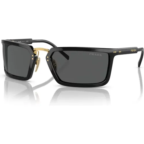 Schwarze/Dunkelgraue Sonnenbrille - Prada - Modalova