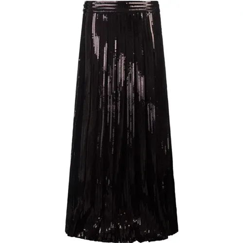 Godot Pleated Sequin Skirt , female, Sizes: XS, M, S - P.a.r.o.s.h. - Modalova