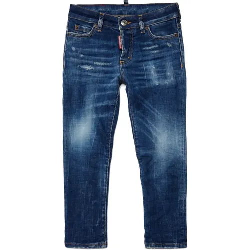 Schattiert Blaue Skinny Jeans - Jennifer Cropped,Jeans - Dsquared2 - Modalova