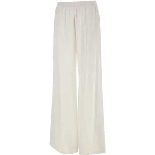 Viscose Crepe Wide Leg Trousers , female, Sizes: L, S, M - Fabiana Filippi - Modalova