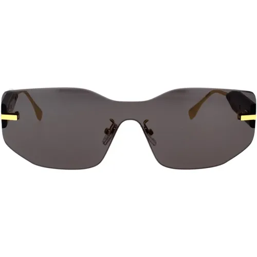 Glamorous Mask Style Sunglasses , unisex, Sizes: ONE SIZE - Fendi - Modalova