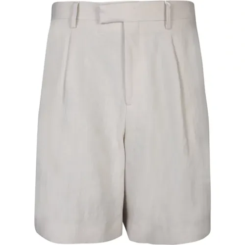 Leinen Bermuda Shorts mit Seitentaschen , Herren, Größe: XL - Lardini - Modalova