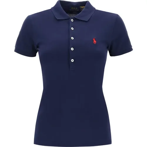 Slim Fit Polo Shirt mit Fünf Knöpfen , Damen, Größe: M - Polo Ralph Lauren - Modalova