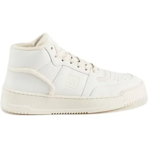 Weiße Cream Leder Sneakers , Damen, Größe: 36 EU - Copenhagen Studios - Modalova