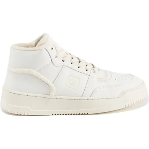 Weiße Cream Leder Sneakers , Damen, Größe: 39 EU - Copenhagen Studios - Modalova