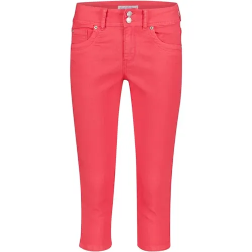 Button , Coral Capri Pants , female, Sizes: S, 3XL, M, 2XL - Red Button - Modalova