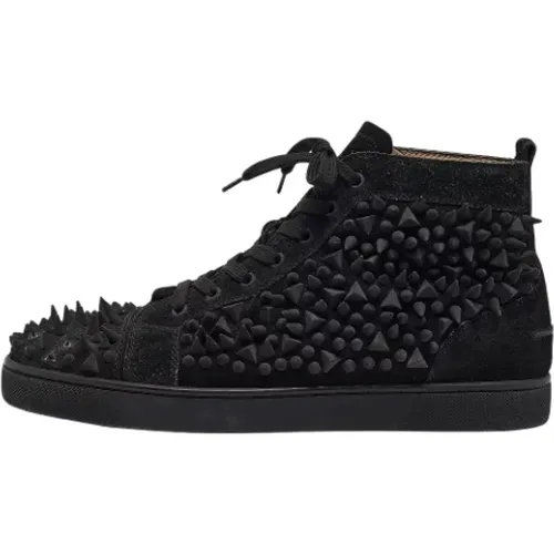 Pre-owned Suede sneakers , male, Sizes: 11 1/2 UK - Christian Louboutin Pre-owned - Modalova