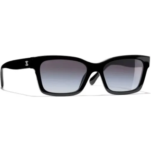 Schwarze Sonnenbrille, Original-Etui, Reinigungstuch , Damen, Größe: 54 MM - Chanel - Modalova