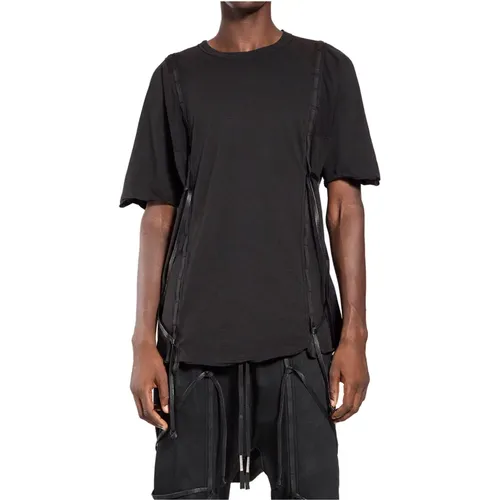 Lace Detail Baggy T-Shirt , male, Sizes: M - Boris Bidjan Saberi - Modalova