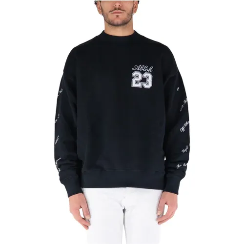 Logo Crewneck Sweatshirt , Herren, Größe: XL - Off White - Modalova