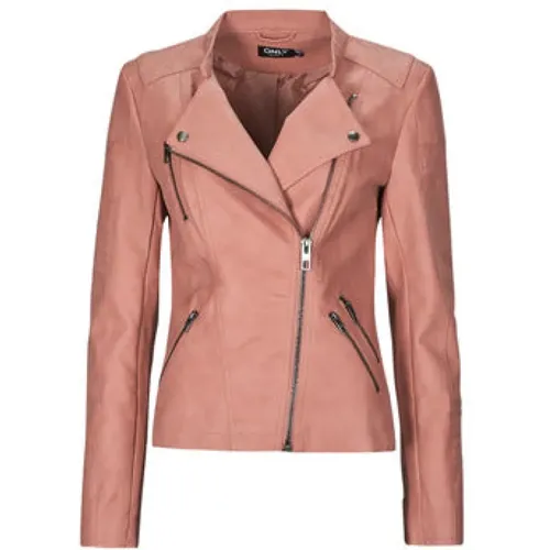 Lederjacke in , Damen, Größe: L - Only - Modalova