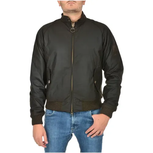 Grüne Merchant Jacke Steve McQueen Kollektion , Herren, Größe: L - Barbour - Modalova