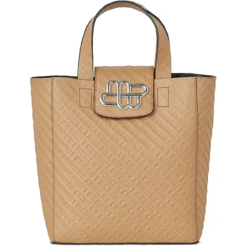 Stylish Leather Bag with Flap Closure , female, Sizes: ONE SIZE - Munthe - Modalova