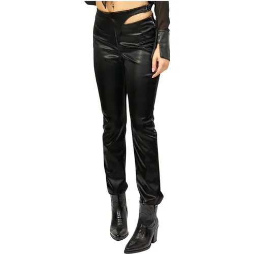 Leather High Waist Slim Fit Trousers , female, Sizes: XL - PATRIZIA PEPE - Modalova