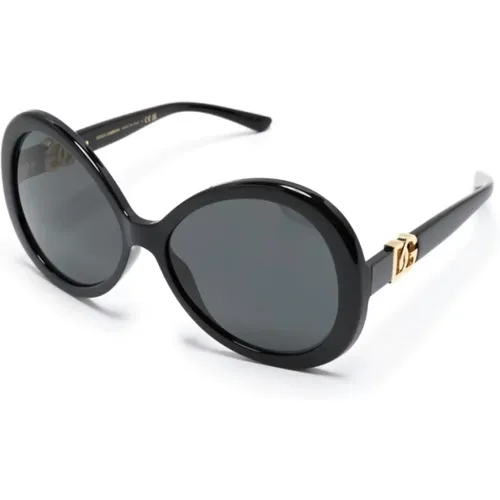 Schwarze Sonnenbrille mit Originalzubehör , Damen, Größe: 60 MM - Dolce & Gabbana - Modalova