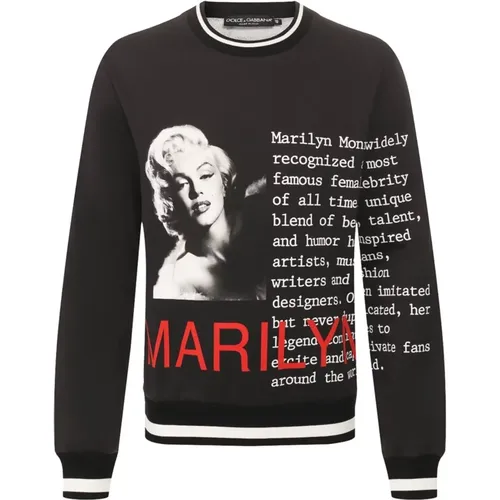 Marilyn Monroe Sweatshirt , Herren, Größe: L - Dolce & Gabbana - Modalova