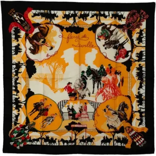 Pre-owned Silk scarves , female, Sizes: ONE SIZE - Hermès Vintage - Modalova