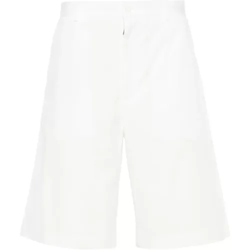 Weiße Logo Plaque Bermuda Shorts , Herren, Größe: S - Dolce & Gabbana - Modalova