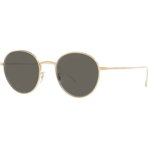 Altair OV 1306St Sunglasses in Brushed Gold/Carbon Grey , unisex, Sizes: 50 MM - Oliver Peoples - Modalova