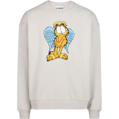 Sweatshirt mit Garfield-Design , Herren, Größe: L - Iceberg - Modalova