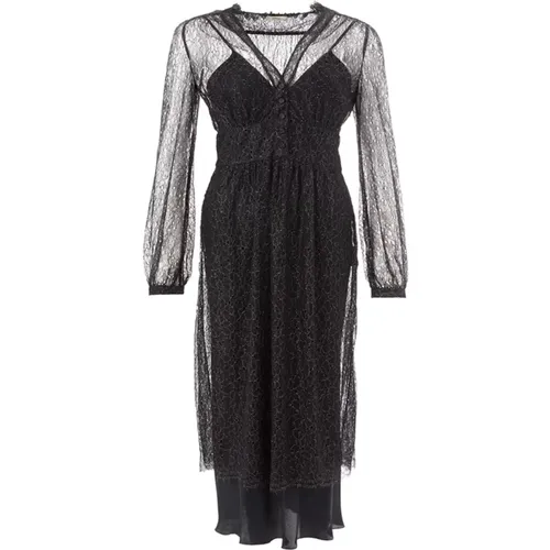Embellished Long Dress with Petticoat , female, Sizes: XS - Lardini - Modalova