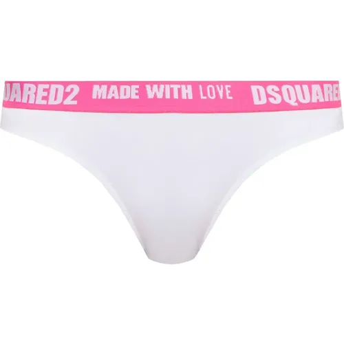 Logo Baumwoll-Slips , Damen, Größe: M - Dsquared2 - Modalova