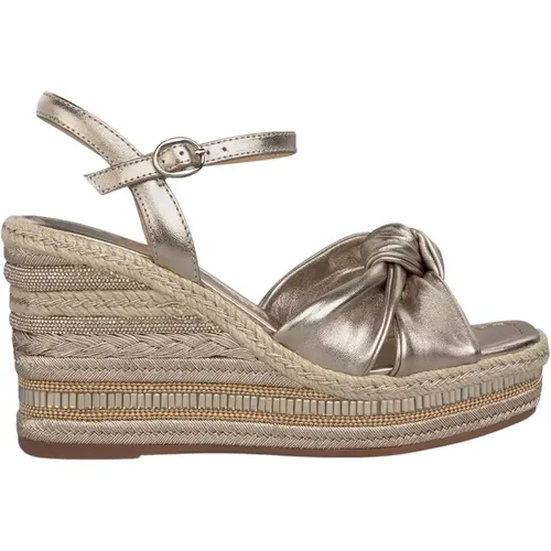 Rhinestone Wedge Sandal with Braided Detail , female, Sizes: 5 UK, 6 UK, 3 UK, 9 UK, 4 UK, 2 UK - Alma en Pena - Modalova