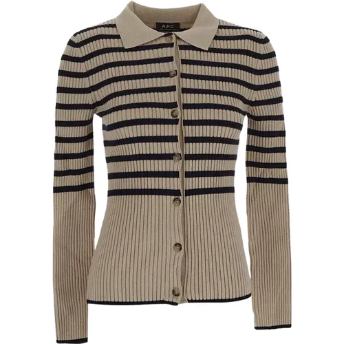 Gerippter Cardigan mit langen Ärmeln - A.p.c. - Modalova