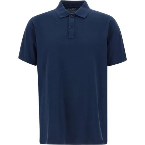 Men's Cotton Polo Shirt Navy , male, Sizes: XL, 2XL, L - PAUL & SHARK - Modalova