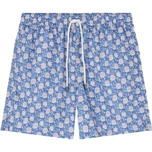 Blue Printed Swimwear , male, Sizes: L, M, XL - Fedeli - Modalova